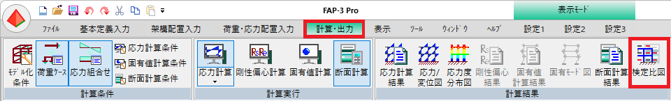 検定比図の表示